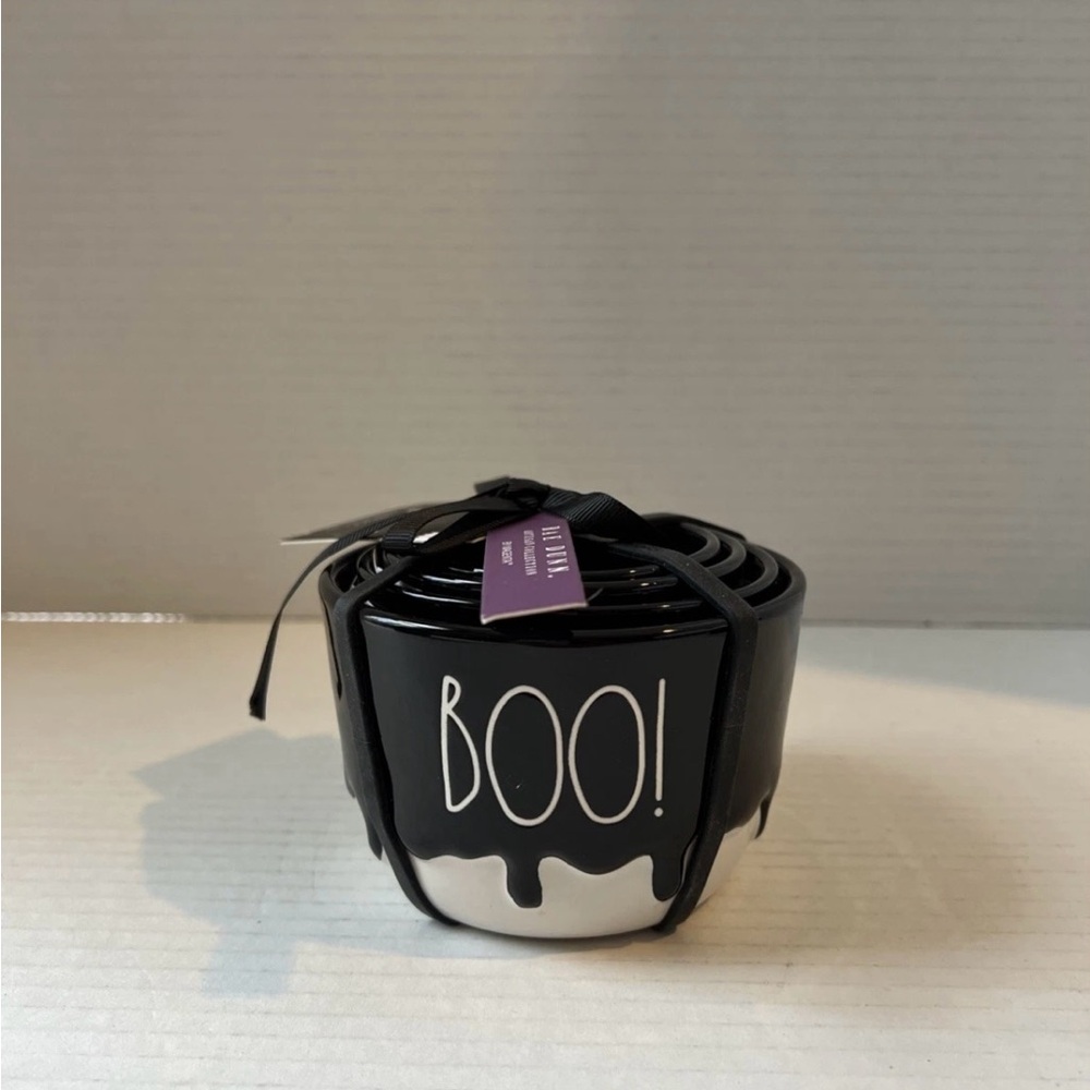 Rae Dunn Halloween Measuring Cups Boo Eek Spider Skeleton Canister Mug - Picture 5 of 6